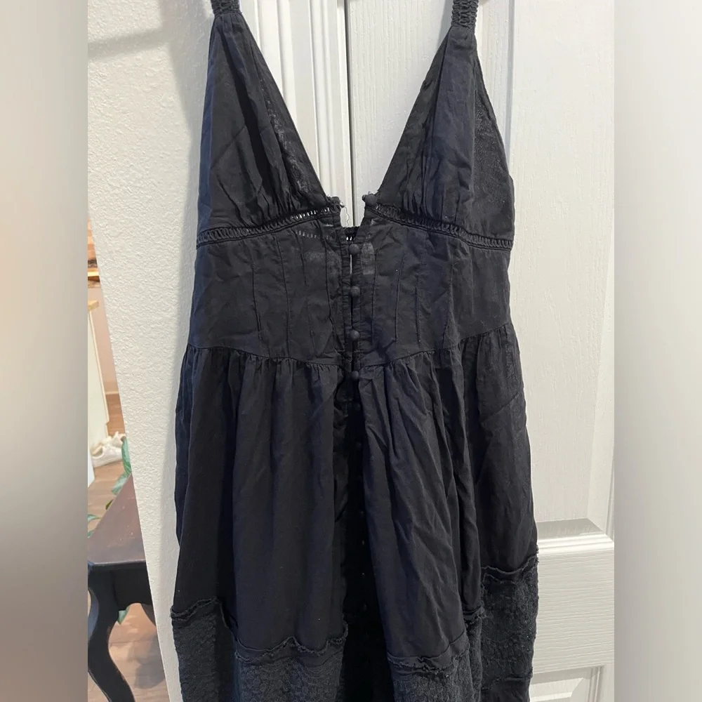 Free People Intimately Isabella Button Front Tiered Lace Maxi Slip Dress XS - Picture 7 of 13